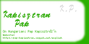 kapisztran pap business card